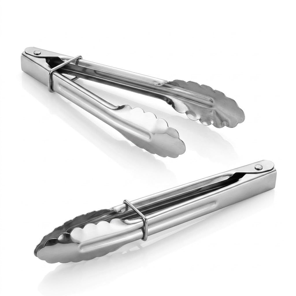 Pegador de Salada 18cm Aço Inox Pequeno para Mesa, Gelo, Frutas, Petiscos
