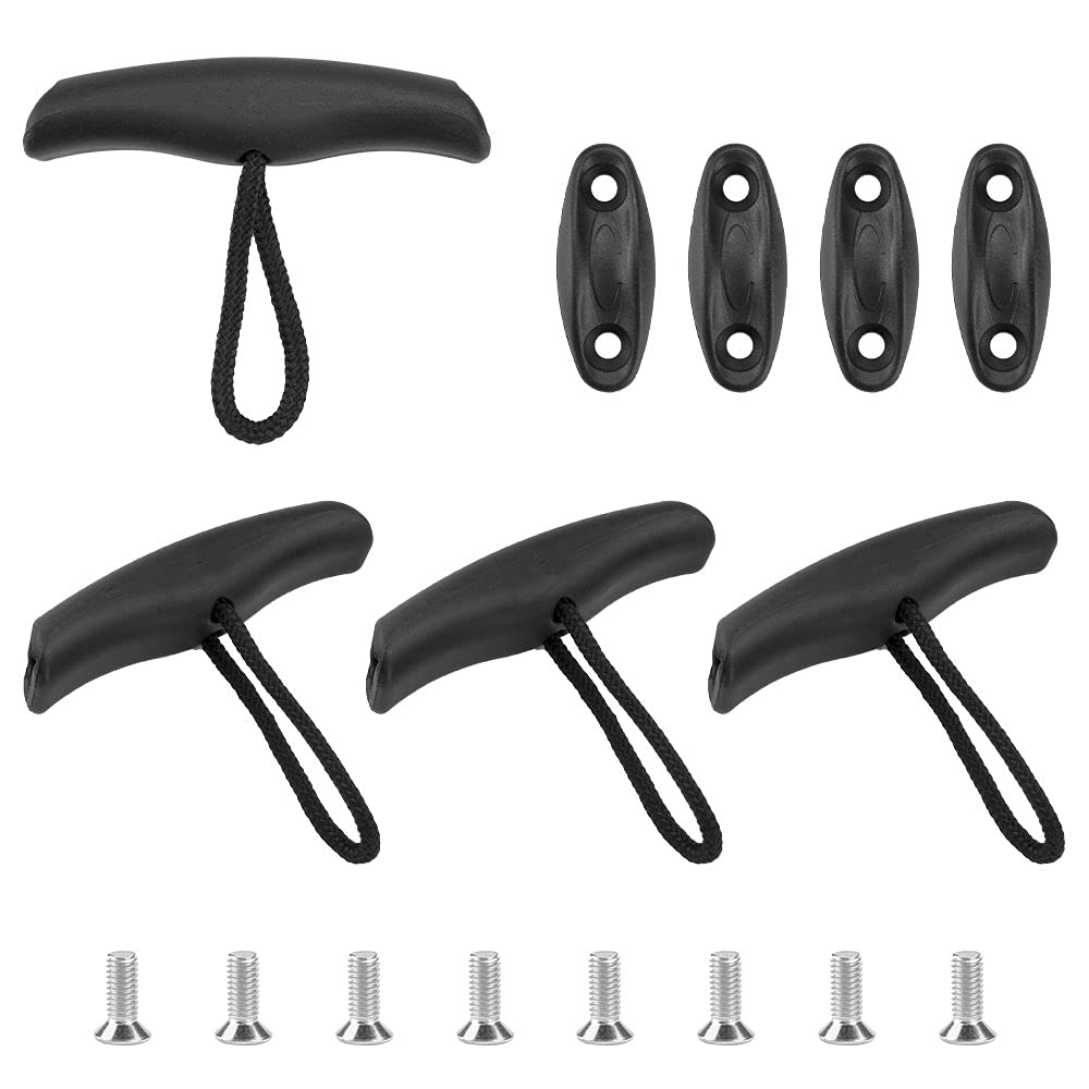 KBNIAN 4 Pcs Kayak Carry Handles, Kayak Pull Handle with Cord Rope Side