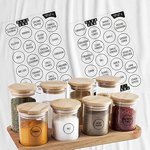 colortouch Waterproof Spice Labels for Jars Cover