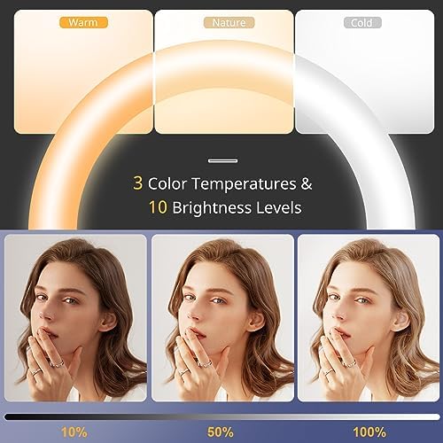 UBeesize 12 Selfie Ring Light with 62 Extendable Tripod Stand & Remote, LED Circle Light with Phone Holder for Video Recording/Makeup/Content Creator (YouTube/TikTok/Twitch), Phone, Camera & Webcam