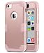 5C Case,iPhone 5C Case,ULAK 3 in 1 Hard PC+Soft Silicone Hybrid Dust Scratch Shock Resistance Anti-slip Cover for iPhone 5C, Rose Gold