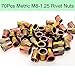 Rivet Nut, HanTof 70 Pieces Metric M8 Carbon Steel Flat Head Rivnut Threaded Insert Nut, Knurled Body (M8-1.25), for Automotive Furniture Decoration Electrical and Industrial Products