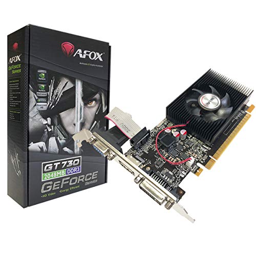 Placa de Vídeo NVIDIA GeForce GT730 2GB DDR3 128 Bits Low Profile AFOX - AF730-2048D3L4-V1