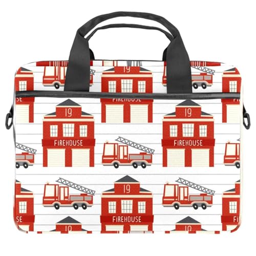 Maletín portátil de 13.3 pulgadas ideal para trayectos urbanos con estampado de bomberos
