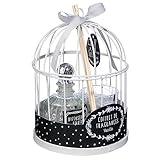 Coffret Senteur Romance Zen Cage en métal , Diffuseur de parfum et Bougie parfumée - Atmosphera