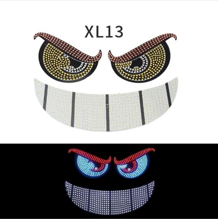 Image of AutoBizarre Devil Eyes LED Lights for Car Windshield Led Panel with USB for Car Rear Window Universal for All Cars, Vans, Trucks, etc (Red Red Blue)
