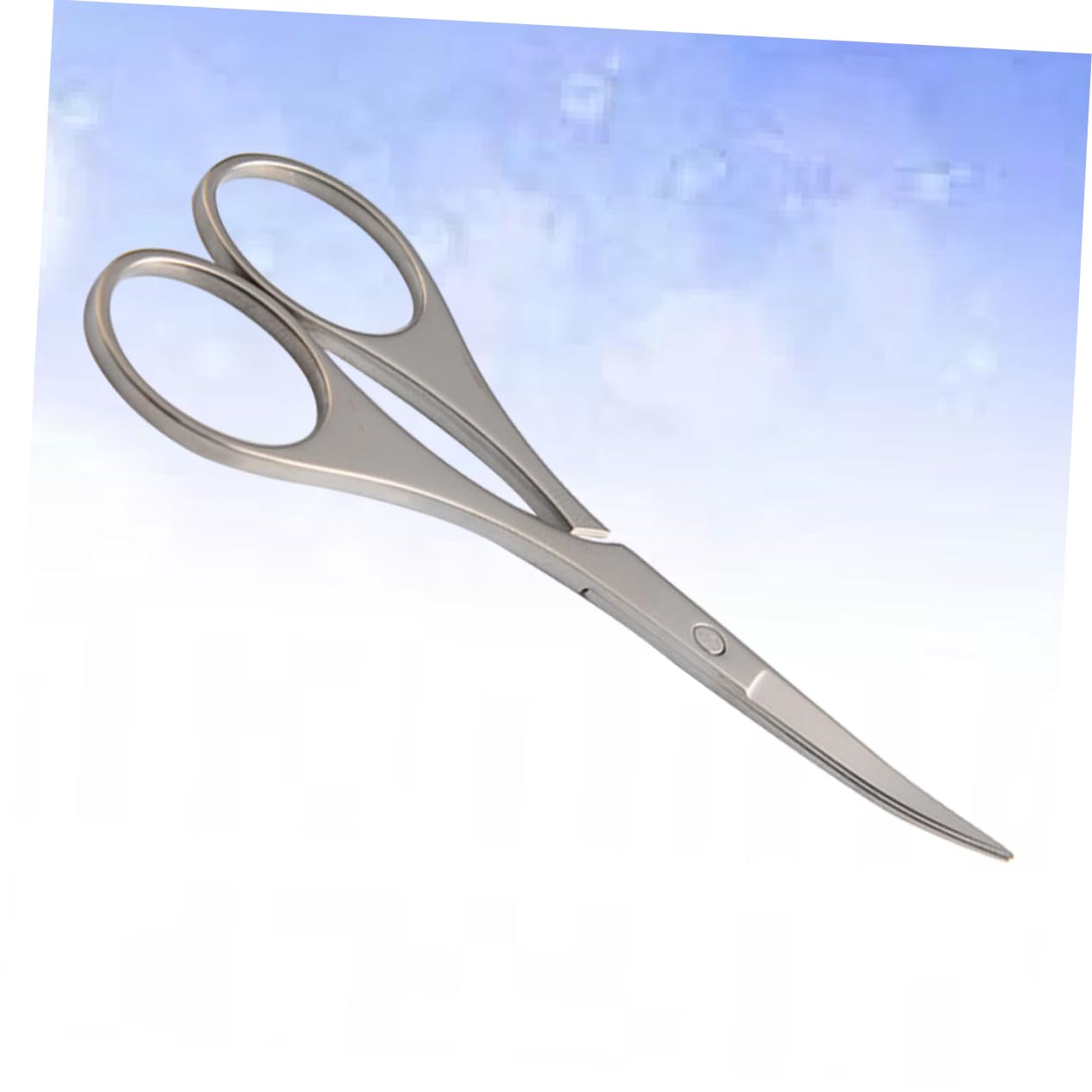 Tijeras de Seguridad de Acero Inoxidable para Cejas y Vello Nasal | Plata, Diseño de Seguridad y Agarre Fácil, Uso Preciso en Nariz y Cejas