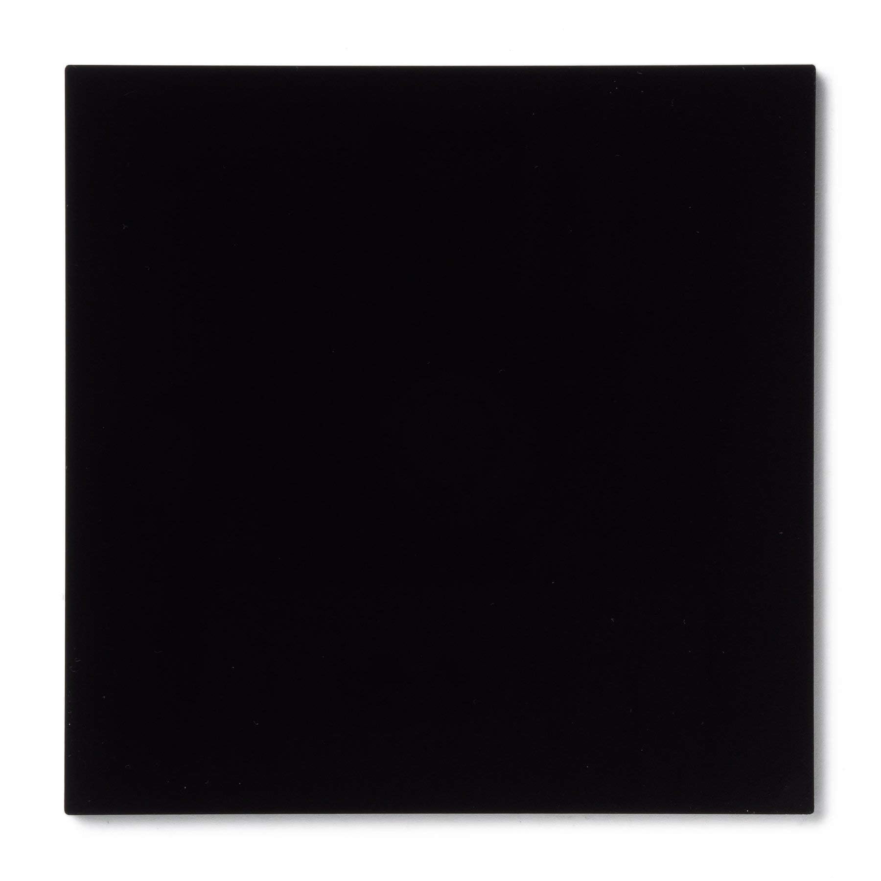 Rock Hard Plastics - 12" x 12" Black Acrylic Sheet Lucite Plexiglass (Actual Size 11.875" x 11.875" - .118" (1/8")