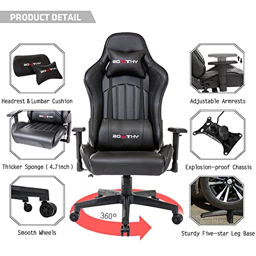 image for Bowthy Massage Gaming Chair for Adults Computer Ergonomic Game Chair H
