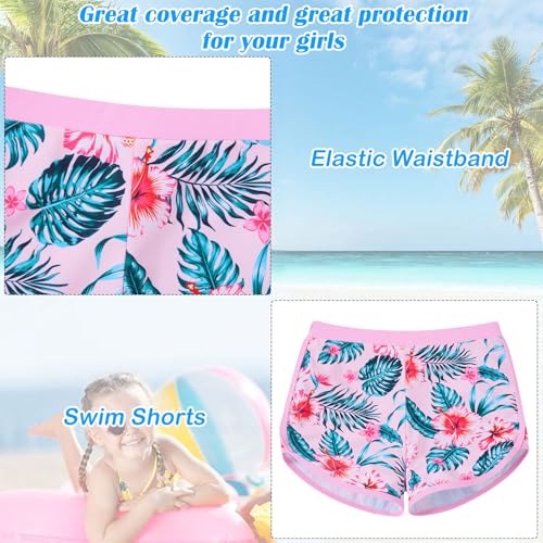 Image of TUONROAD Girls 2 Pieces Rash Guard Swimsuit Long Sleeve Tankini for 4-10 Years