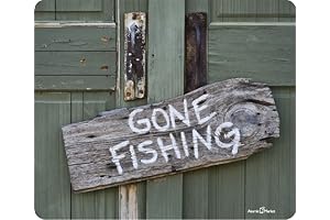 Gone Fishing | Fishing Mouse Pad | Non-Slip Base | High-Quality Printed Image
