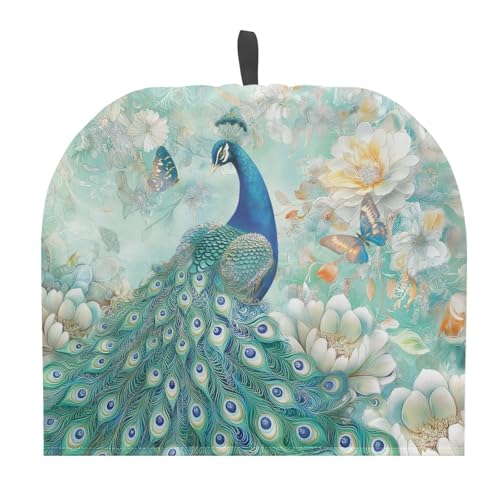 ZFRXIGN Floral Peacock Tea Cozy for Teapot Insulated Teapot Cozy for Women Tea Cozies Breakfast Tea Pot Cover Kettle Quilt for Kitchen Home Decor Blue