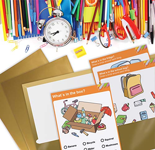 Image of Better Office Products 2 Pocket Glossy Laminated Metallic Gold Paper Folders, Letter Size, 25 Pack, Paper Portfolios Box of 25