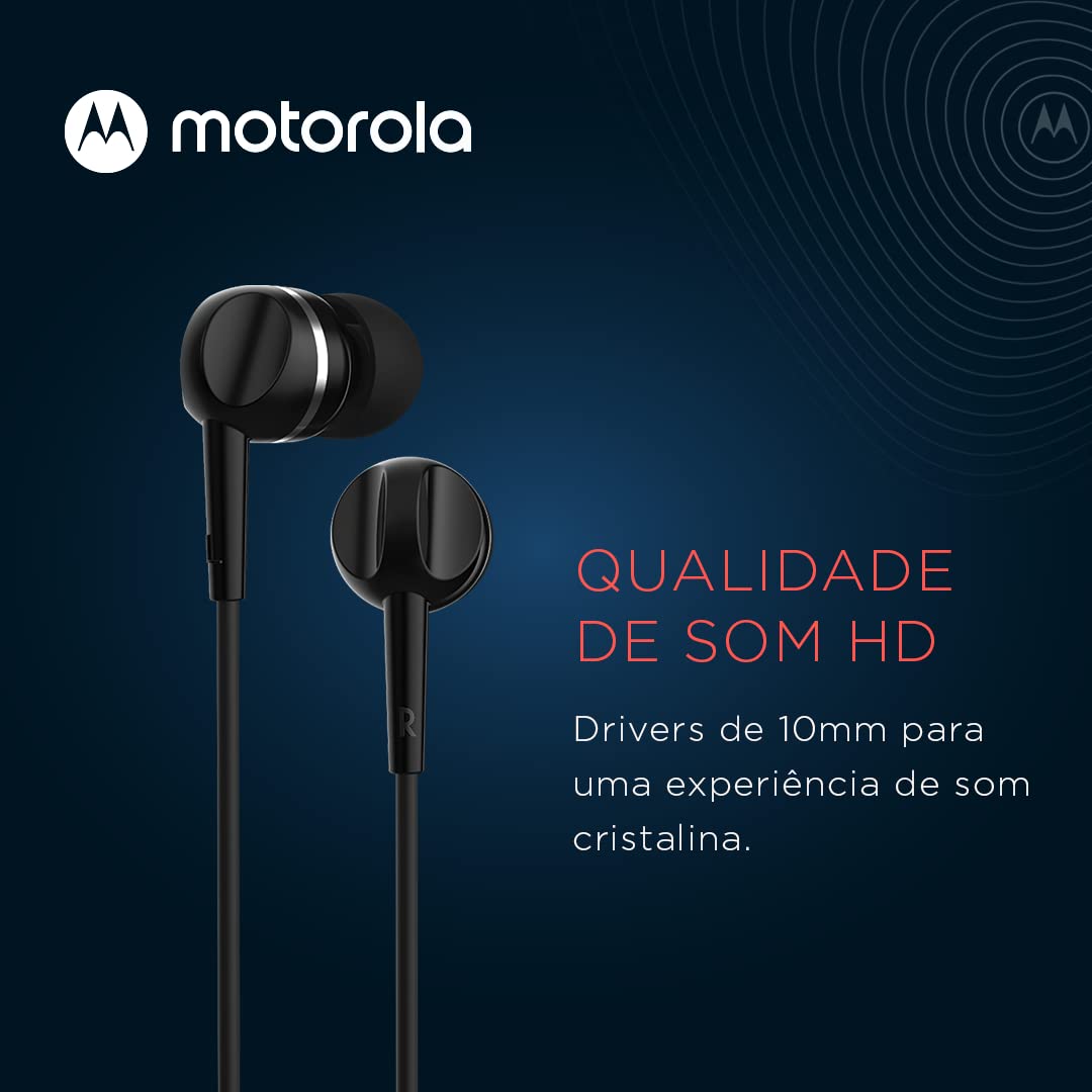 Motorola Sound Earbuds 105, in ear headphones with cable, integrated microphone, crystal clear sound - Image 2