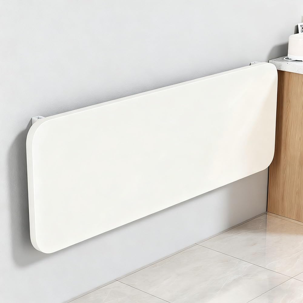 Table pliante murale blanche 40x30 cm pour cuisine et bureau à domicile
