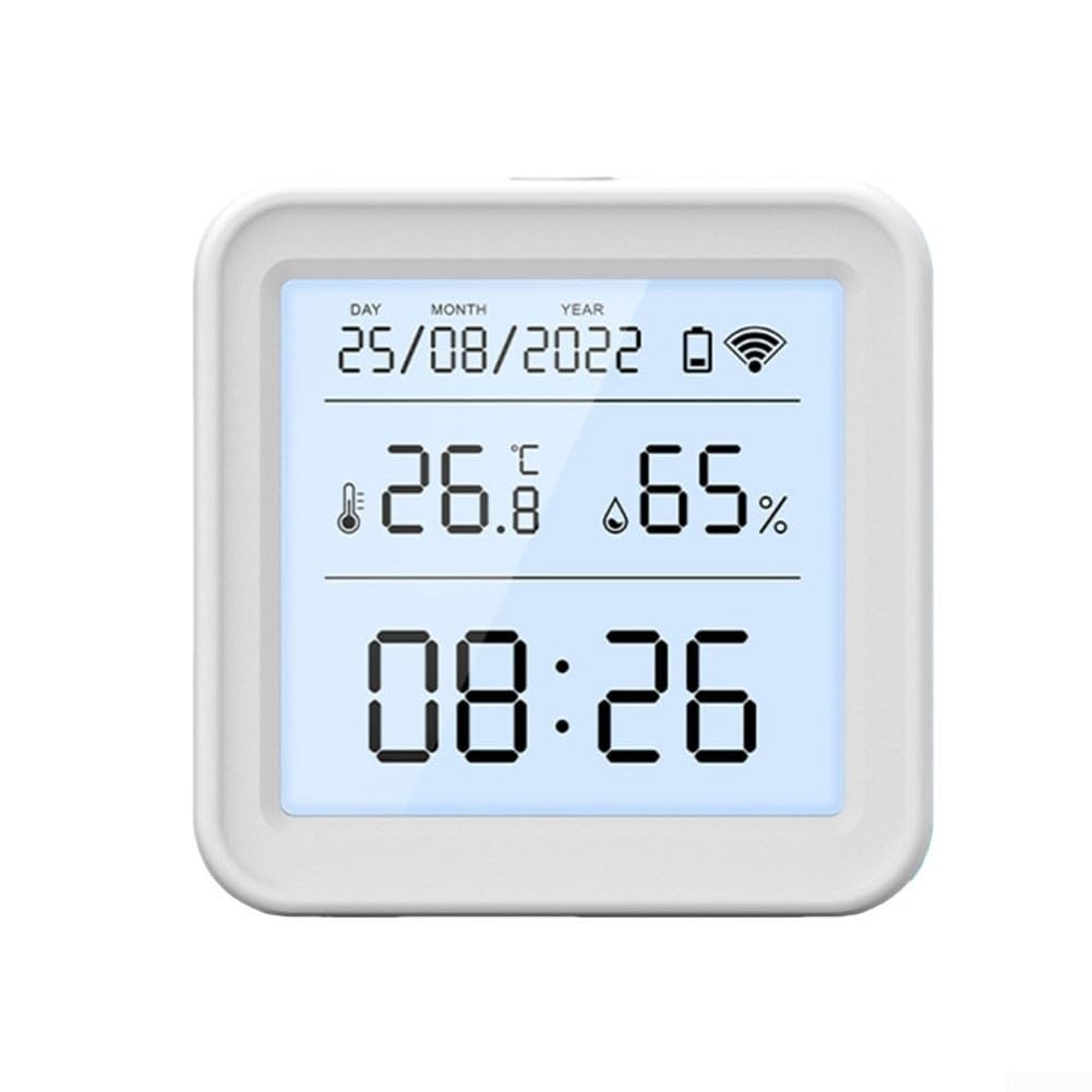 Sensores de humedad de temperatura inteligente LCD, para monitores de temperatura y humedad Zigbee, alertas inteligentes, exportación de datos
