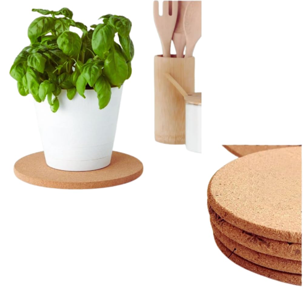 3 Sottopentola In Sughero Tondi 16 Cm: Resistenti Al Calore E Antigraffio Per Cucina E Fai Da Te - 3