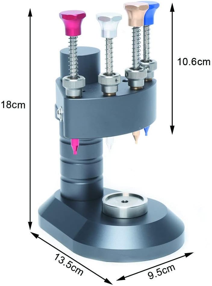 Side view of the 4-Pin Watch Hand Installation Tool with dimensions indicated.