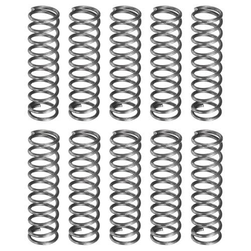 uxcell 10Pcs Compression Spring 7mm OD 0.8mm Wire Size 25mm Free Length