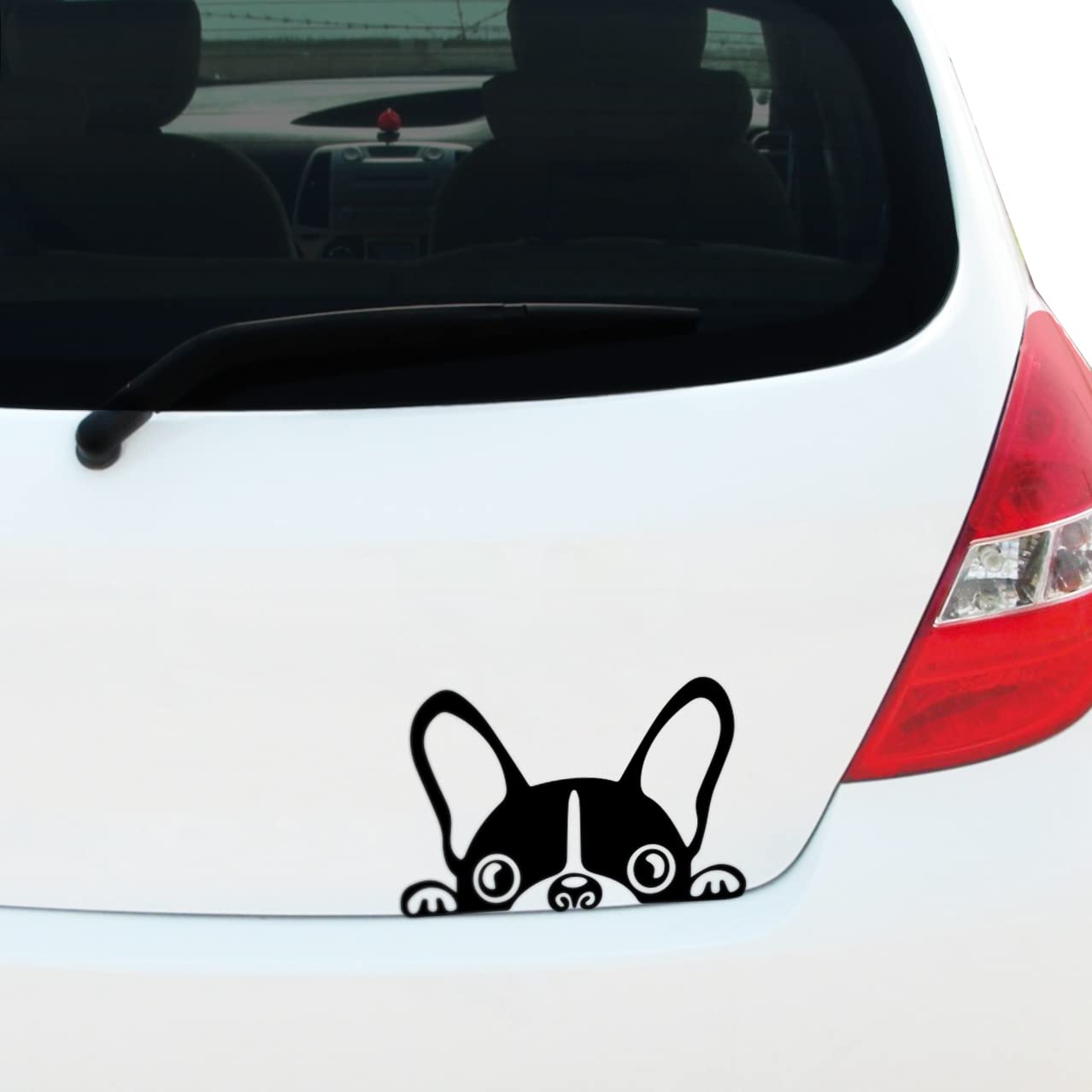 Peeking French Bulldog Vinyl Decal Sticker for Car Window Bumper Pet Dog Puppy, Caravan Sticker, Laptop Sticker, 180mm