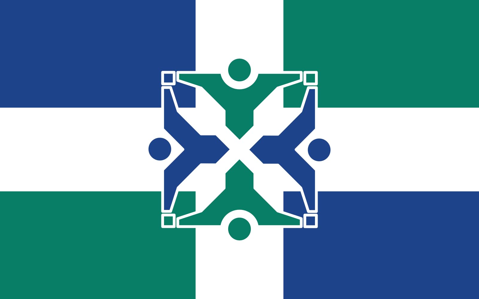 Drapeau Columbia Missouri format paysage grand format 1,35m² pour mât