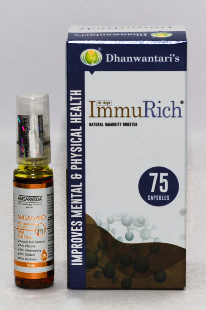 Dhanwantaris Immurich Immunity Boosters for Adults - 75 Cap | A2 Cow Colostrum | 52% IgG| Boosts Immunity | Helps Build Strength & Stamina | Builds Overall Health (B09PKFYL77) Amazon Price History, Amazon Price Tracker