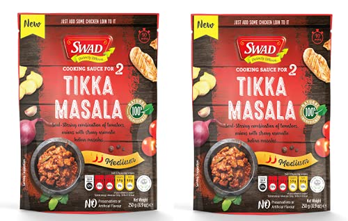 Image of SWAD Tikka Masala Gravy /Easy to cook gravy- Pure Vegetarian, 250GM - (Pack of 2)