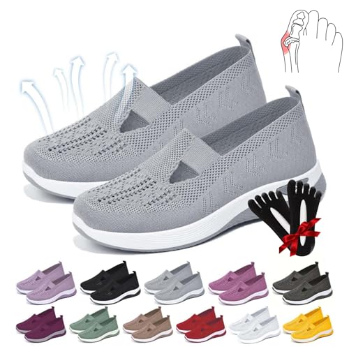 Addenno Womens Shoes, Orthopedic All-Day Comfort Sneakers, Wide Width Breathable Walking Comfortable Slip on Sneakers, Orthopedic Shoes for Women