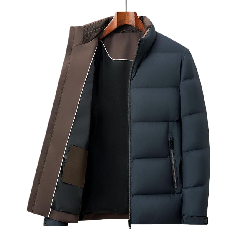 Doudoune d'hiver homme mi-longue au design simple et finitions soignées