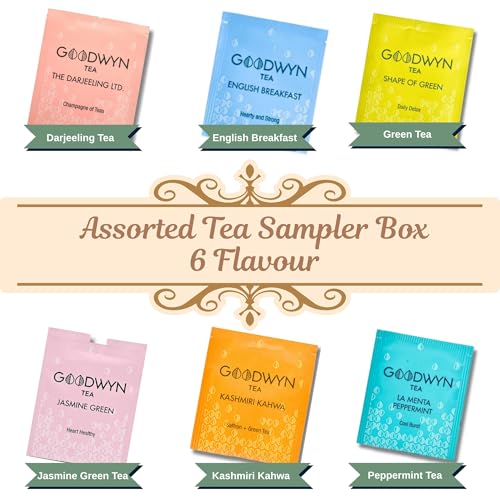 Image of Goodwyn Tea Alluring Chest (60 Tea Bags) | Assorted | Royal Exotic Wooden Tea Box | Best Premium Tea Hamper Gift Box Set Souvenir for Foreigners, Office, Corporates | Wedding | Welcome | Anniversary | Birthday | Festivals | Occassion
