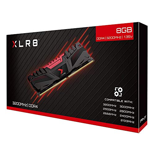 Memória Gamer PNY XLR8 8GB, DDR4, 3200MHz, CL16, 1.35V MD8GD4320016XR