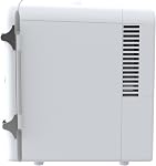Frigidaire White Mini Personal Fridge Cooler, 1 Gal Capacity fits Six Cans, Includes Plugs for Home Outlet & DC Charger - 9.84" D x 7.09" W x 10.35" H