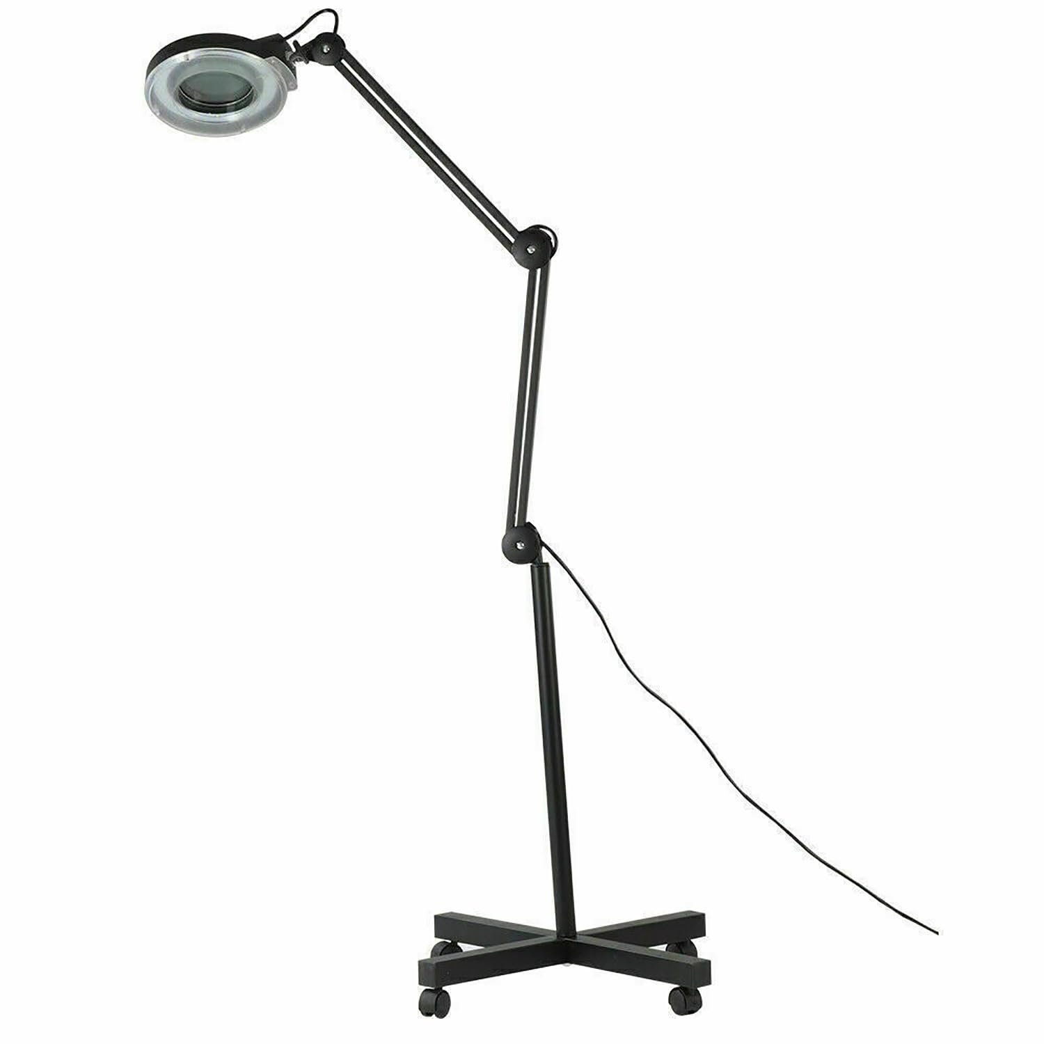 Hygrad Built To Survive Black Magnifying Glass Lamp, Cosmetic Lamp Essential Beauty Tool 5X Magnified Mirror For Home Beauty Salon (Black)