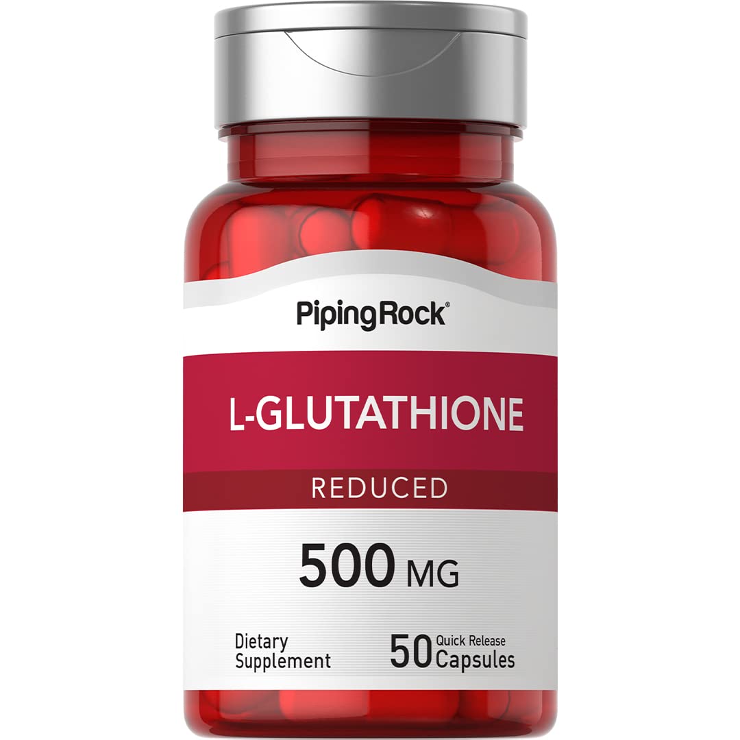 Piping Rock L Glutathione 500 mg | 50 Capsules | Reduced Form