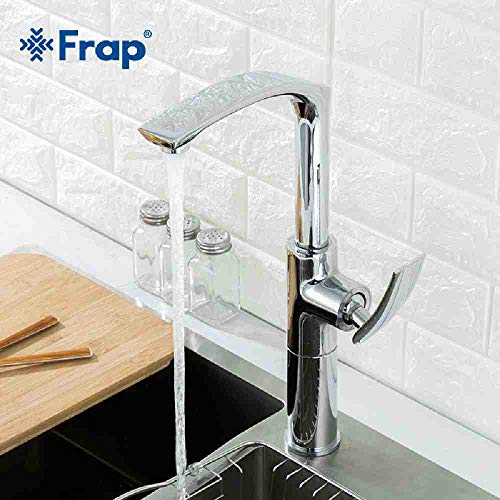 Wasserhahn Einhand-Küchen-Standmixer High Chrome Waschbecken Wasserhahn Bad Wasserhahn Höhenverstellbarer heißer und kalter Mixer