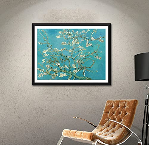 Image of Tallenge Almond Blossoms Top 10 Vincent Van Gogh Framed Small Poster (Paper; 12 x 17 inches)