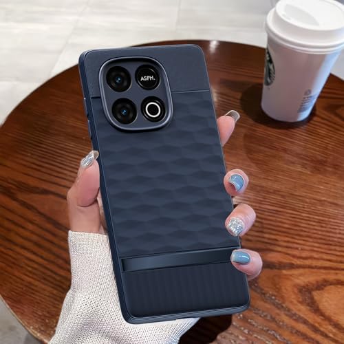 Image of Pikkme Back Cover for iQOO Neo 10 5G / Vivo Y300 GT 5G Camera Protection 3D Hexa Cube Design Silicone Protective Bumper Case (Blue)