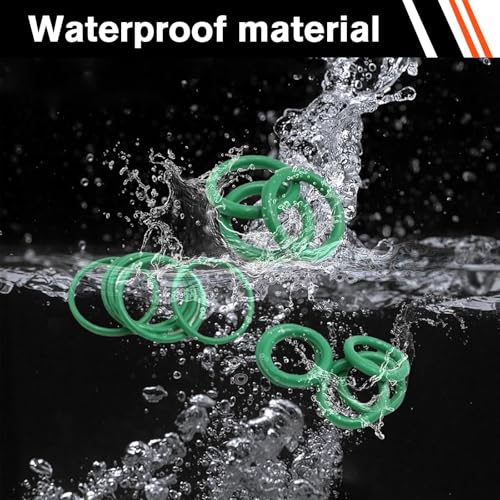 Titwaye 270 PCS AC Compressor Seal Gasket, Rubber A/C O Ring Kit, Air Conditioning O-ring Assortment Washer, Fit Door, Window, Bearing, Pump, Home Appliances (Green)