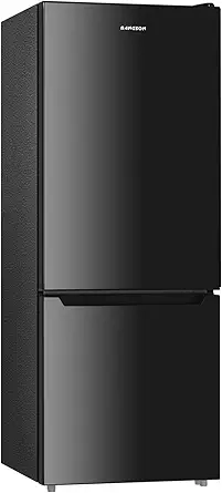 BANGSON 7.1 Cu.Ft Refrigerator with Freezer, Apartment Size Fridge with Bottom Freezer, Large Capacity, Energy Saving, Adjustable Thermostat, Low Noise, Black