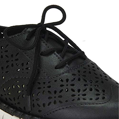 Sapato Moleca Oxford Napa Turim Feminino - Preto