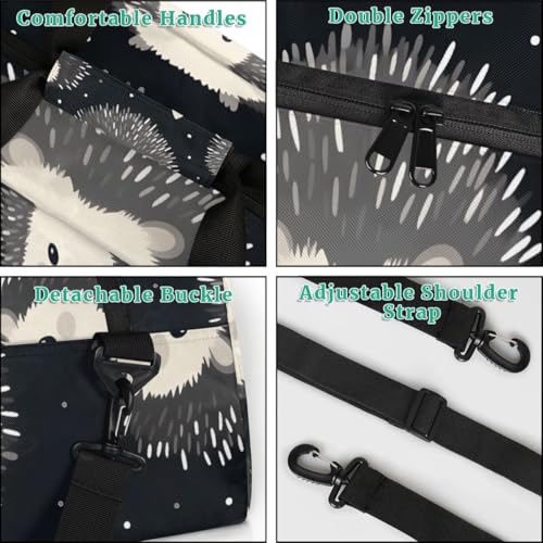 Cartoon Hedgehog Gym bag Hedgehogs Animal Gym bag for travelling fitness sports and more4