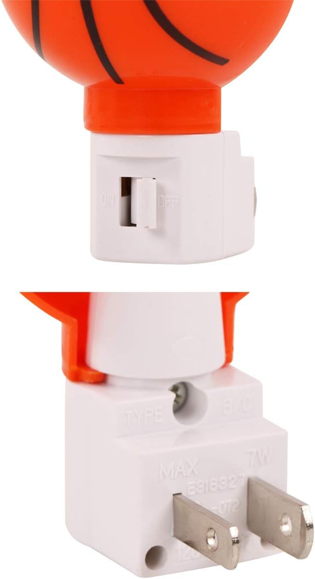 2 Pack Warm White - Upgraded Version LED Plug-in Night Light for Kids - Basketball Shaped Lamp Take Good Care Children Sleep