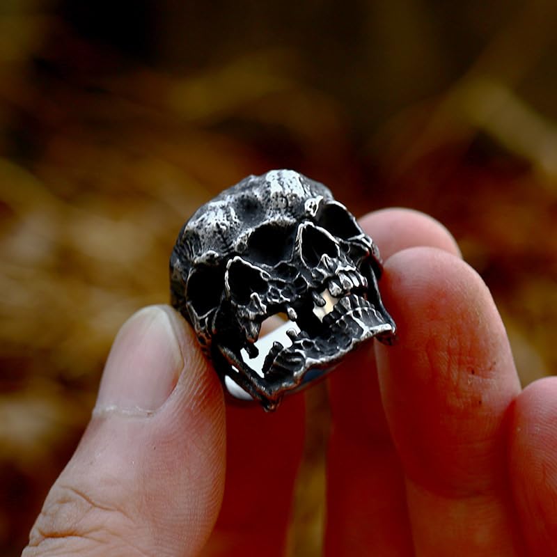 Image of 2023 Skull Ring Cool Evil Death Punk Rock Stainless Steel Rings Aly Style Jewelry