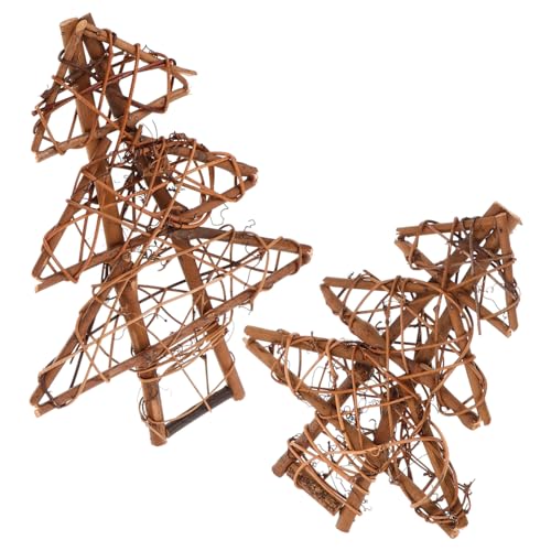 Ciieeo 2pcs Grapevine Wreaths for Crafts for Christmas Decorations DIY Door Wall Decor Lifelike Design for Festive Atmosphere