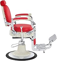 Vista 20 de Dir Silla de peluquero hidráulica resistente, sillas diseñadas antiguas de la barbería Mikado, negro