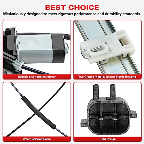 Image of BDFHYK 748-568 Power Window Regulator with Motor Rear Right Passenger Side for Jeep Liberty 2002 2003 2004 2005 2006 2007| 55360034AJ, 68059646AB, 82-626AR| 02 03 04 05 06 07
