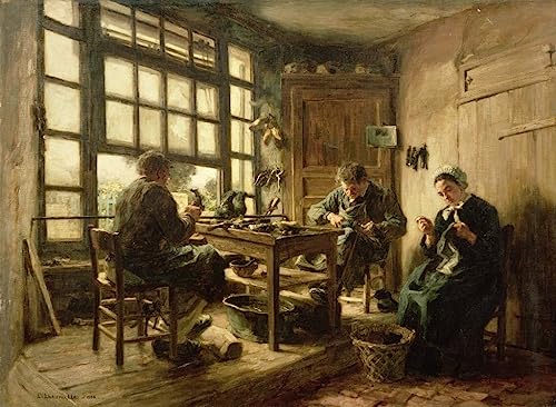 Poster affiche décorative art mural peinture Les Cordonniers Lhermitte 60x90