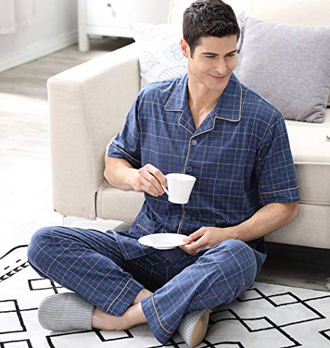 Only Faith Men's Short Sleeve Viscose Pajama Sleepwear Set4