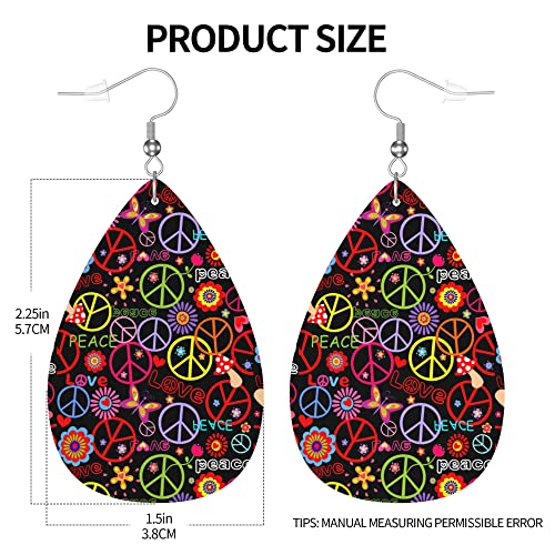 Zthll Leather Earrings For Women,Faux Teardrop Earrings For Girls Gift Drop Lightweight Dangle Earrings #TOP1