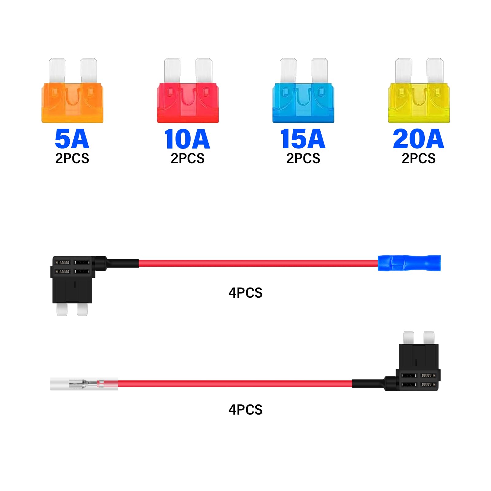 Kit 8 Rubacorrente Fusibile Auto 12V - 5A 10A 15A 20A Per Auto, Camion E Barche - Foto 7